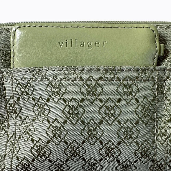 Villager Argyle Pattern Diamond Wristlet Pistachio Clutch Mini Compact Bag Retro - Picture 5 of 6